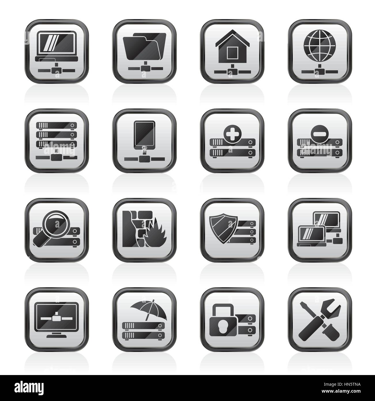 Server rack icons Stock Vector Images - Alamy