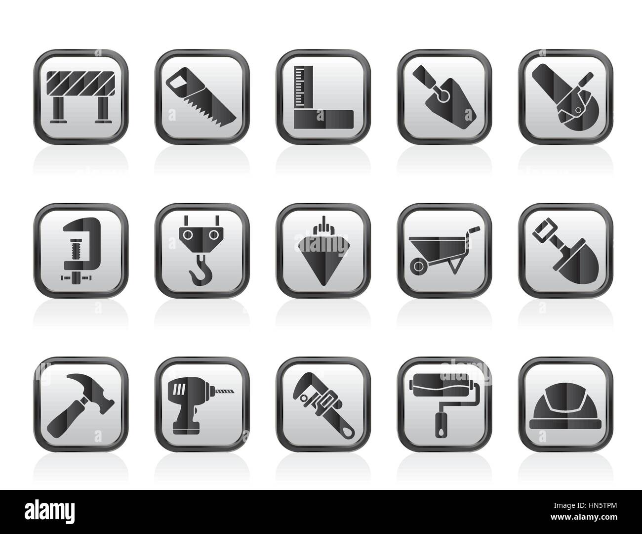 Construction industry and Tools icons Stock Vector Image & Art - Alamy