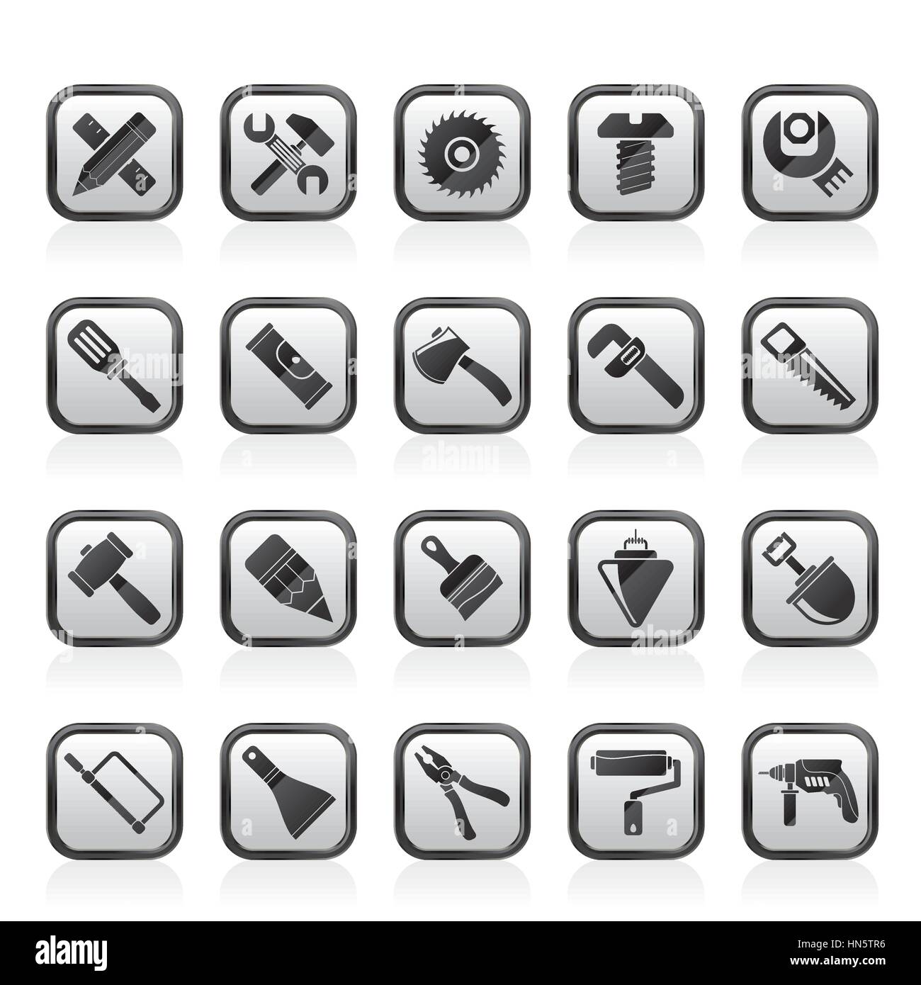 Construction tools object icons Stock Vector Image & Art - Alamy
