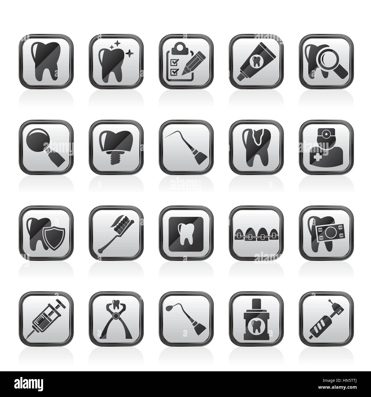 dental medicine and tools icons Stock Vector Image & Art - Alamy