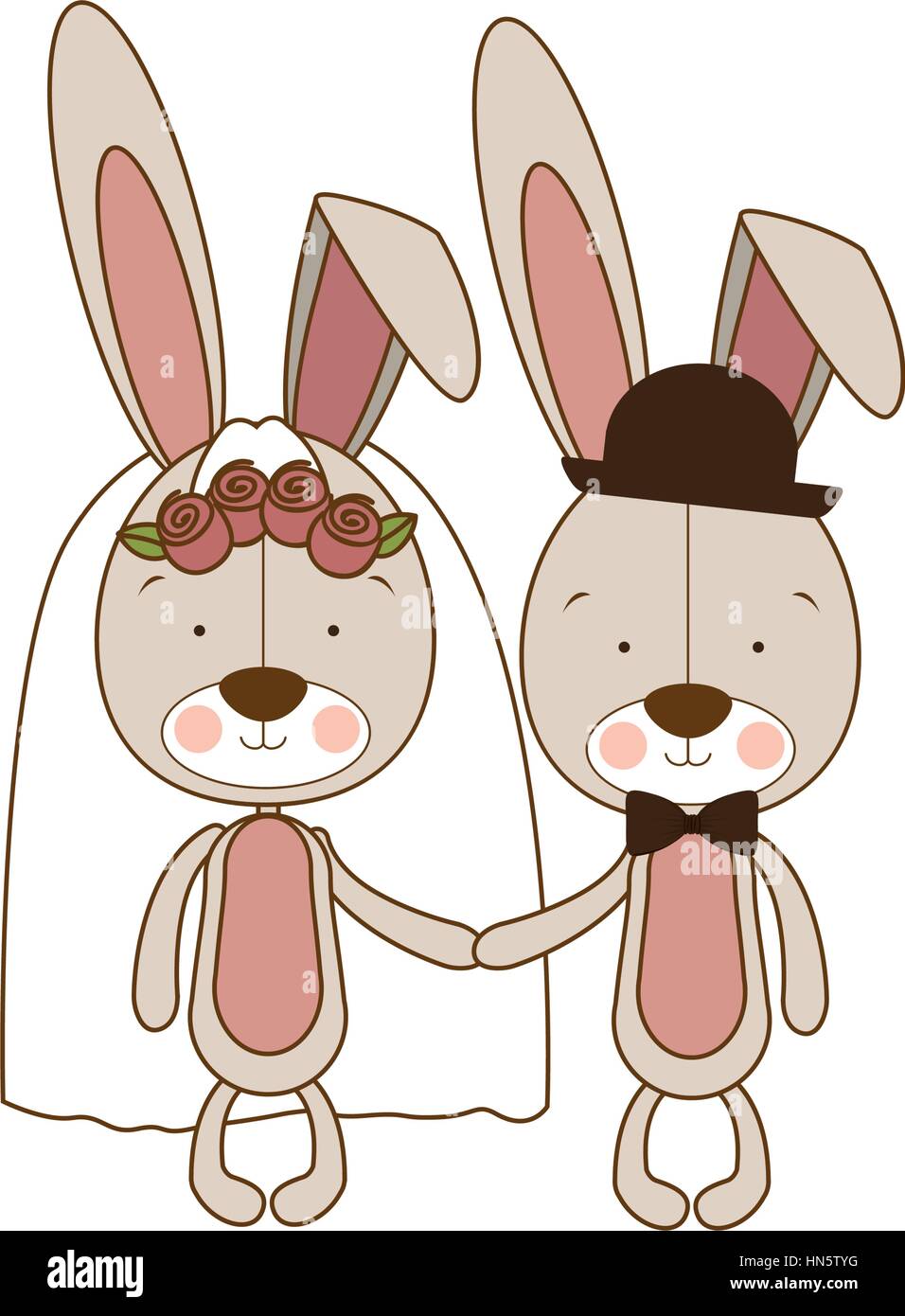 The rabbits’ wedding Cut Out Stock Images & Pictures - Alamy