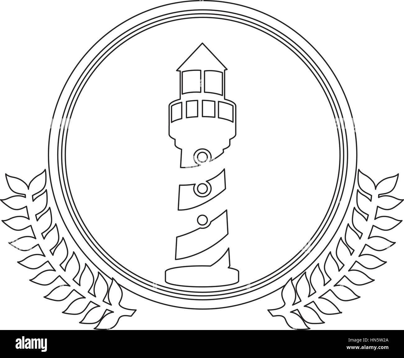 symbol figure lighthouse icon image, vector illustration Stock Vector ...