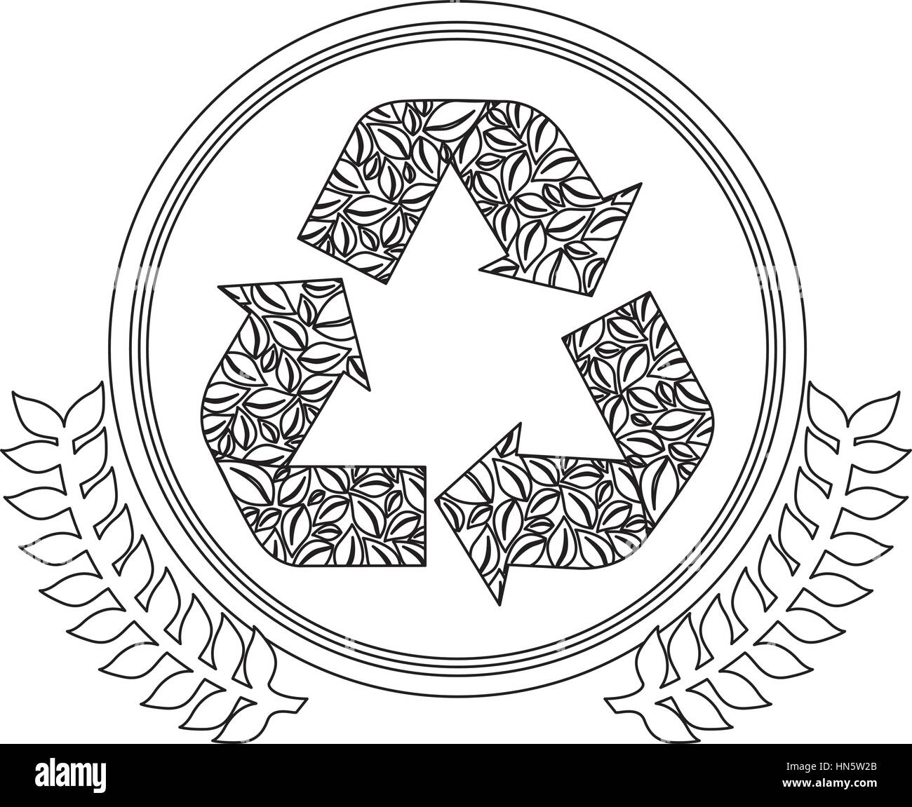 figure symbol recycle reuse reduce icon, vector illustration Stock ...