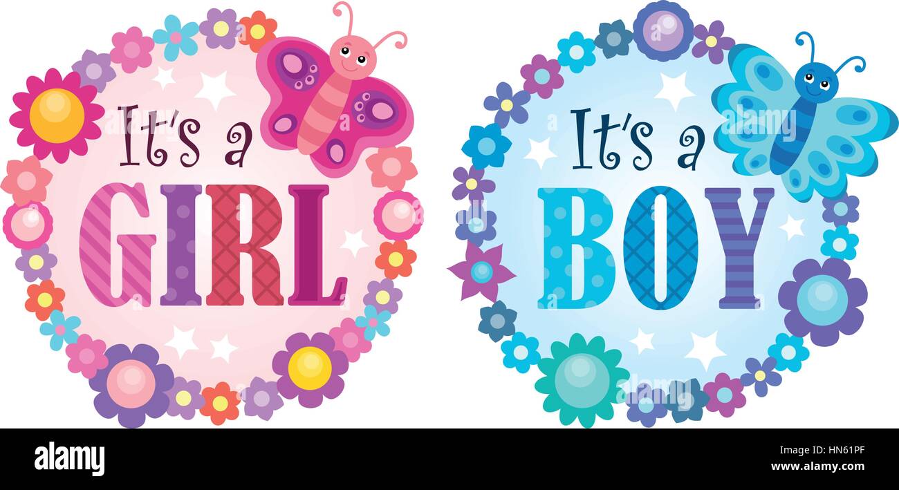 Is it a girl or boy theme 5 - eps10 vector illustration Stock Vector ...
