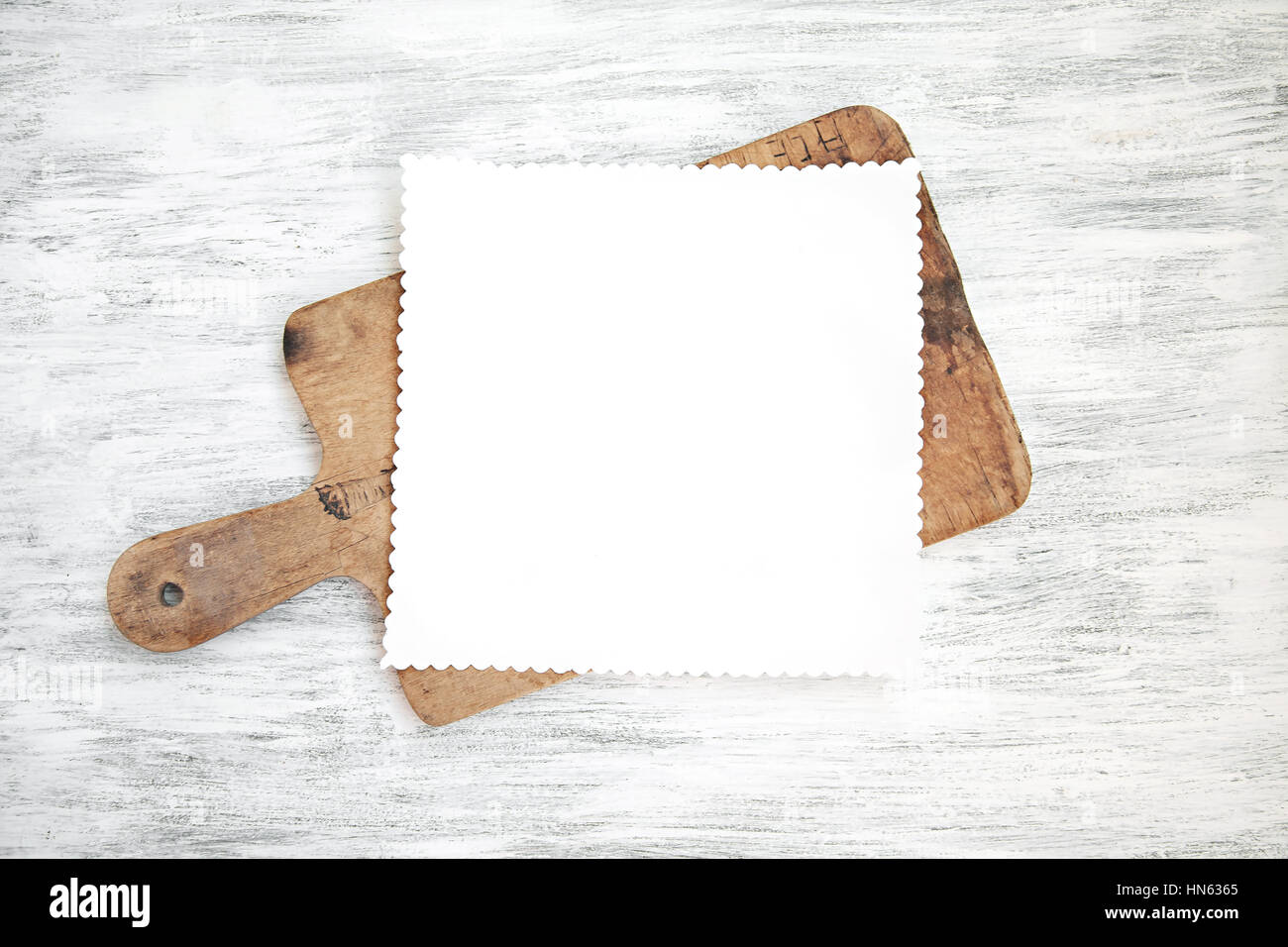 Empty clear menu template on chopping board on wood background For Empty Menu Template