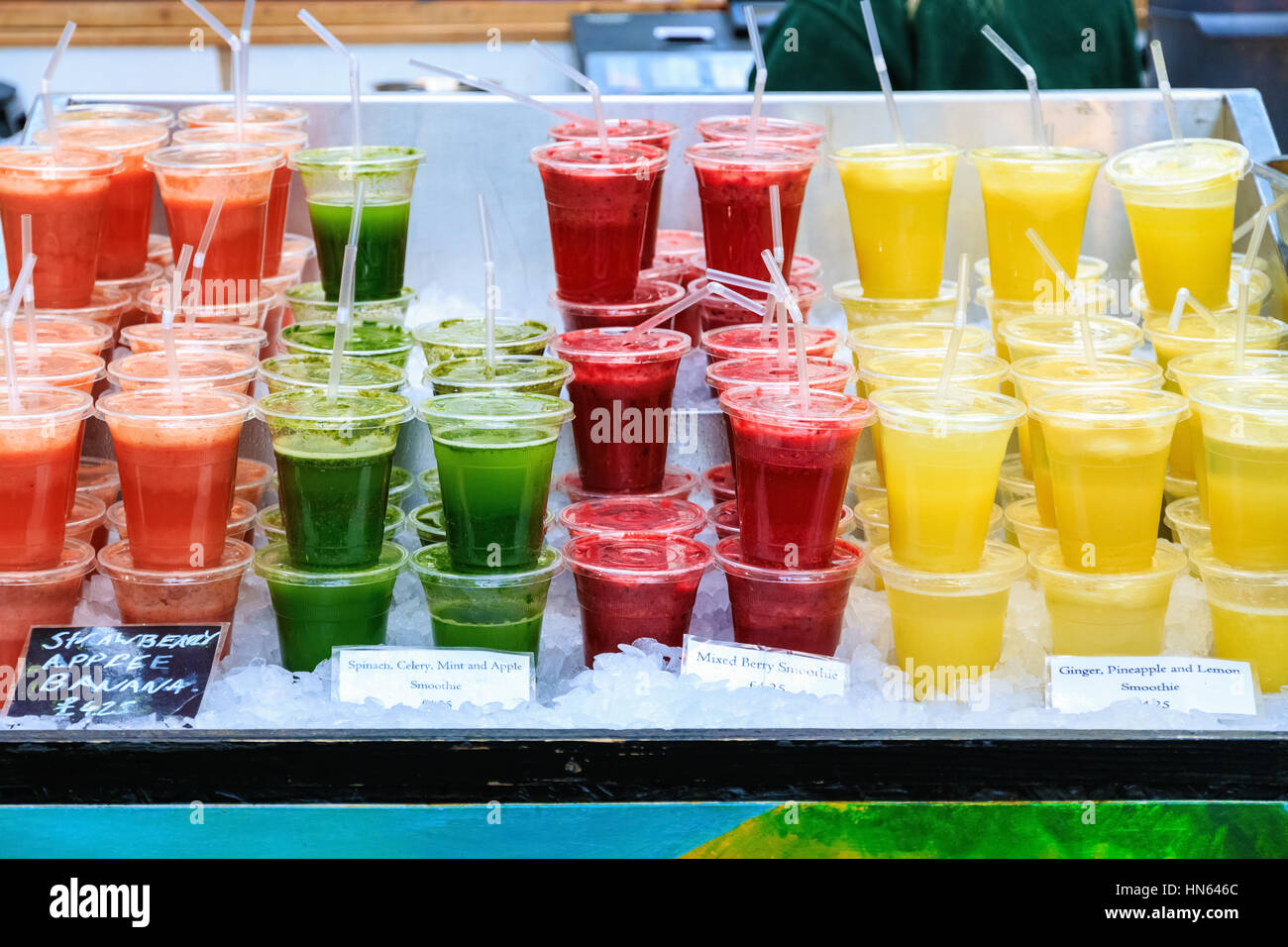 Market Juice Smoothies Fruit High Resolution Stock Photography and