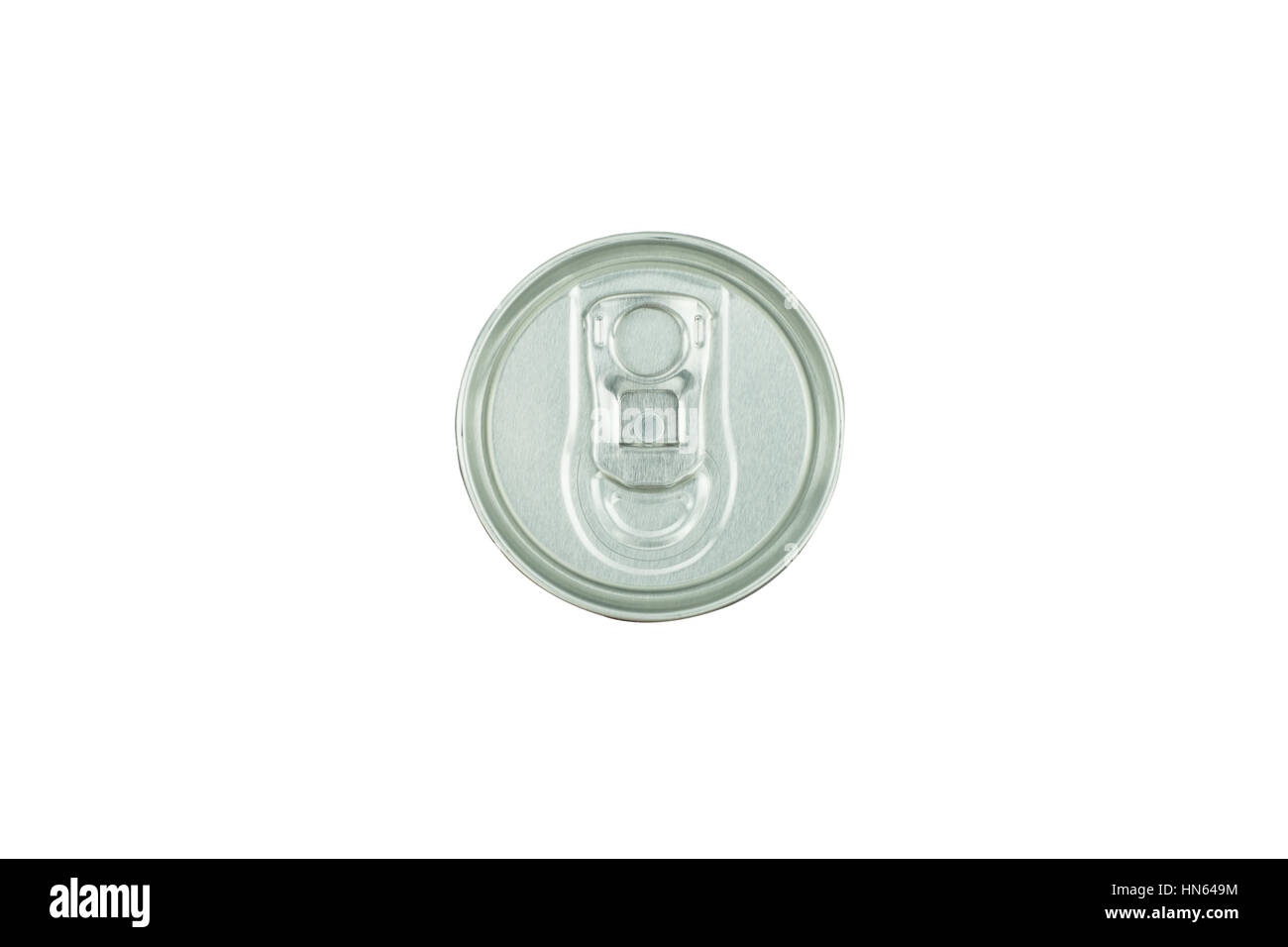 beer can isolated on white background, view from the top Stock Photo