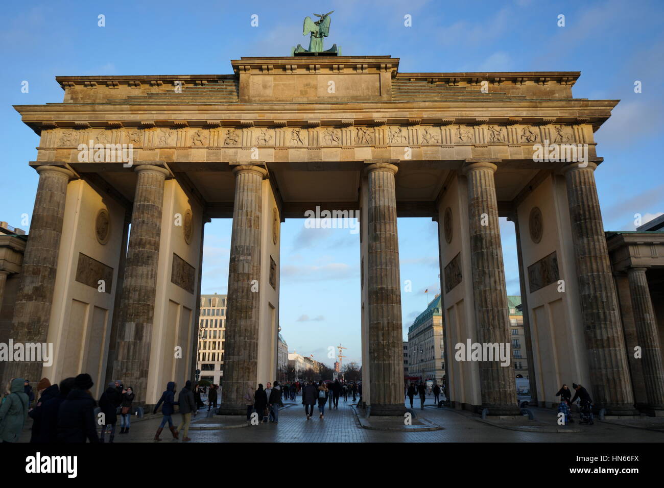 Winter in Berlin, Brandenberg Gate Stock Photo