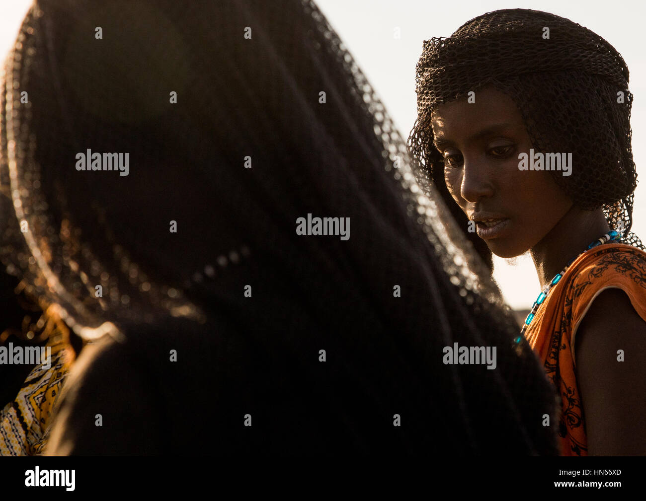 Afar tribe women, Afar region, Mile, Ethiopia Stock Photo - Alamy