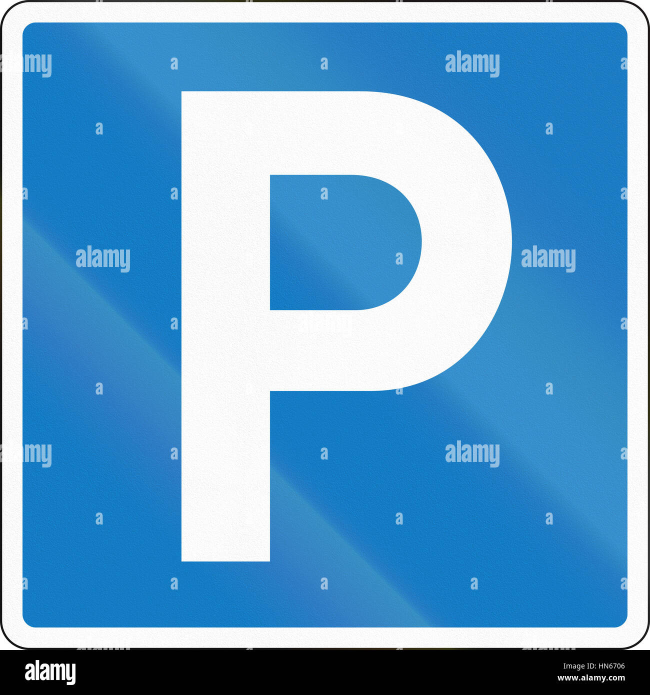 Road sign used in Denmark Parking place Stock Photo Alamy