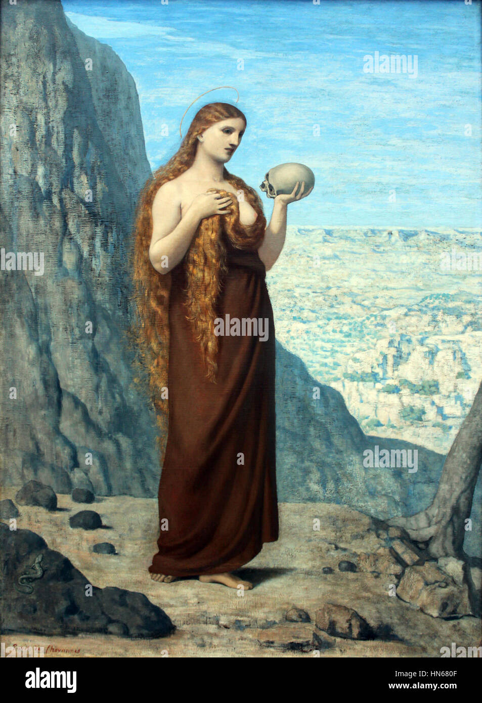 1869 Chavannes Die heilige Maria Magdalena in der Wüste anagoria Stock Photo