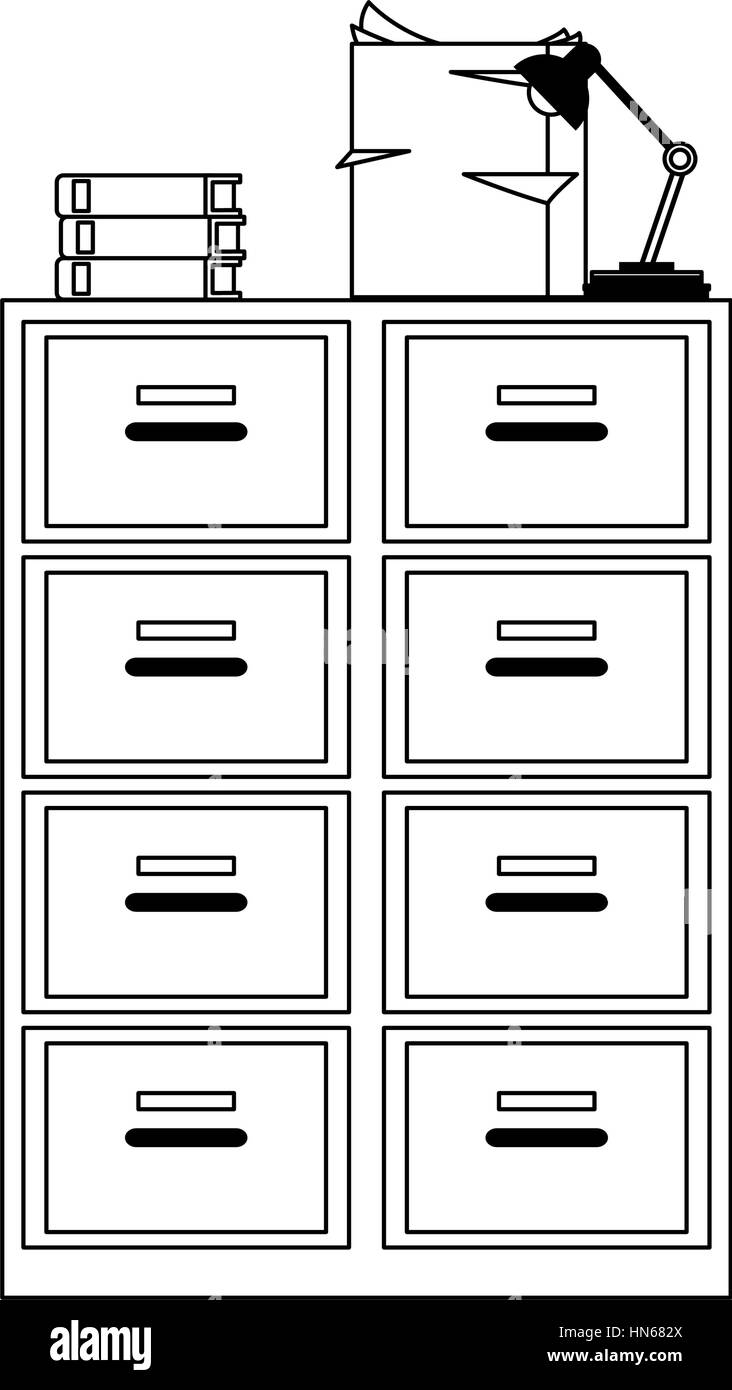 file cabinet icon Stock Vector