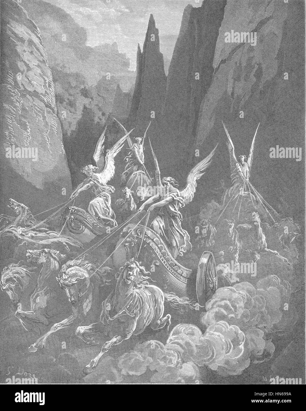 140.Zechariah's Vision of Four Chariots Stock Photo Alamy
