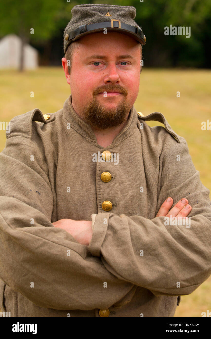 Confederate soldier, Civil War Reenactment, Willamette Mission State