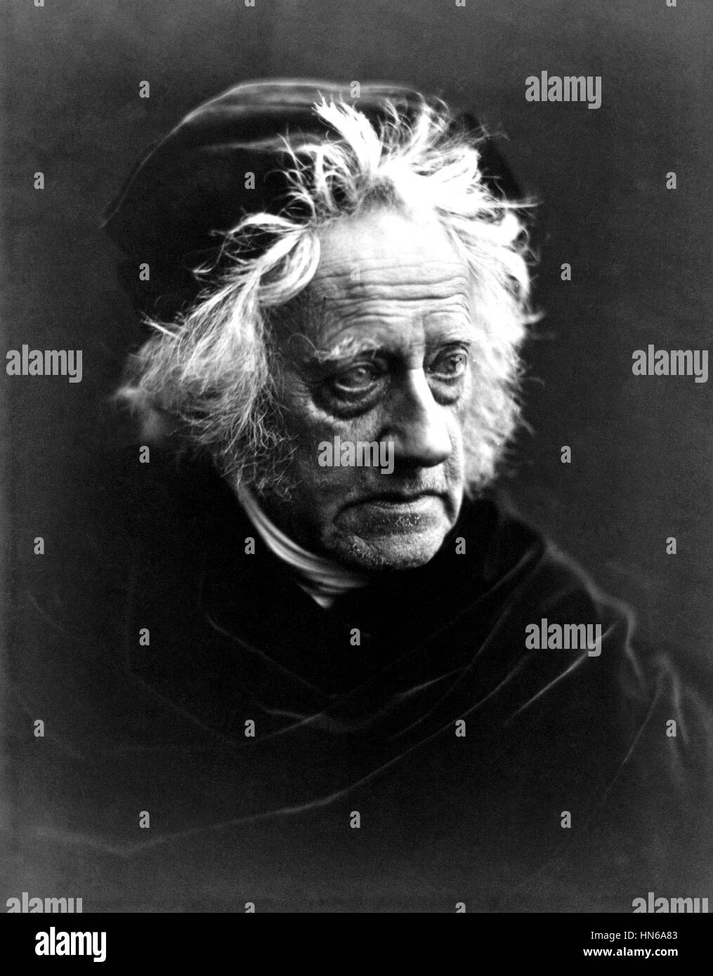 JOHN HERSCHEL (1792-1871)  English astronomer and polymath photographer  by Julia Margaret Cameron in 1867 Stock Photo