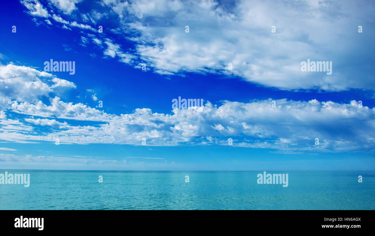 Blue sky over the sea Stock Photo - Alamy