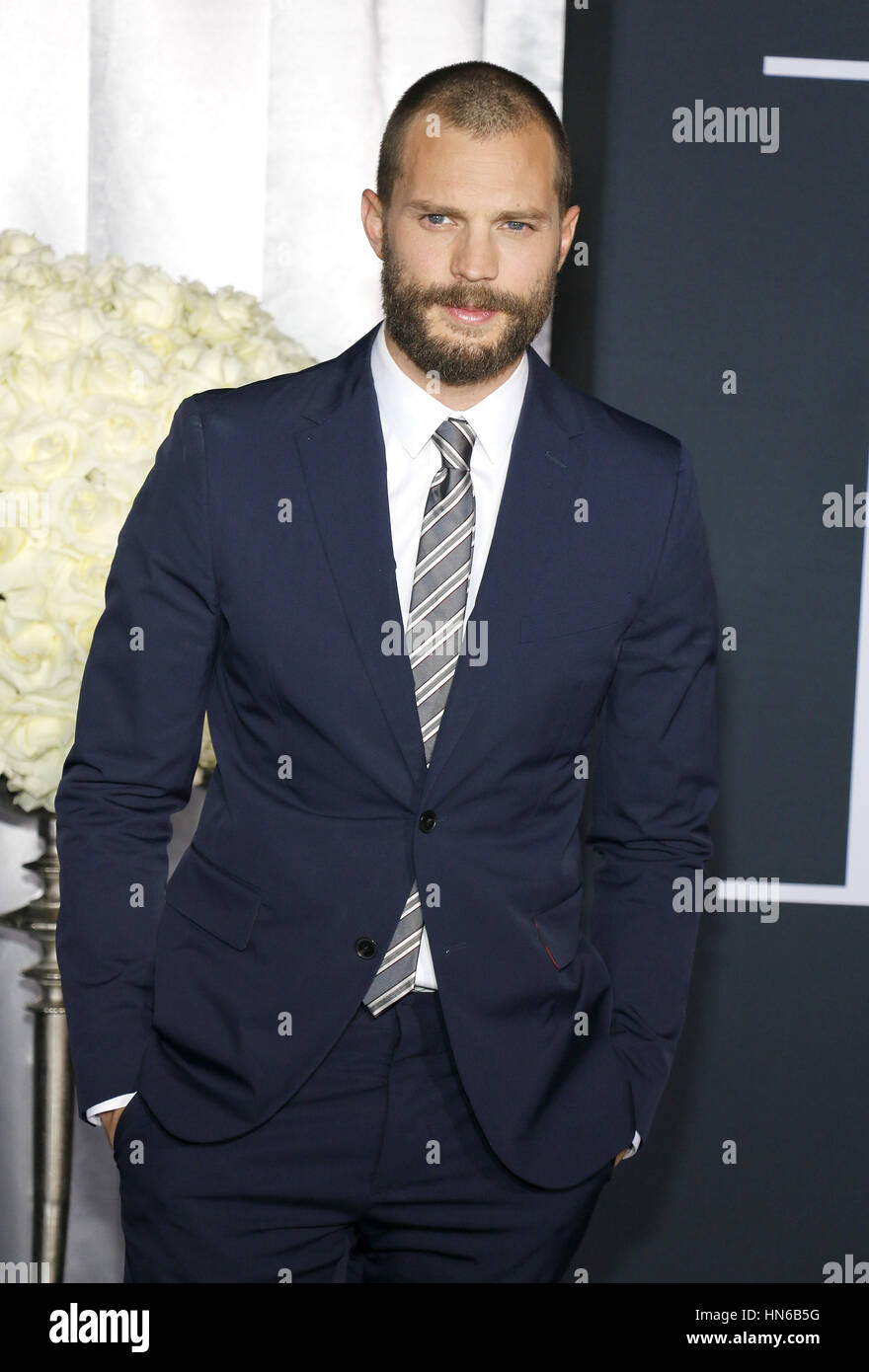 Jamie Dornan at the Los Angeles premiere of 'Fifty Shades Darker' held at the Theatre at Ace Hotel in Los Angeles, USA on February 2, 2017. Stock Photo