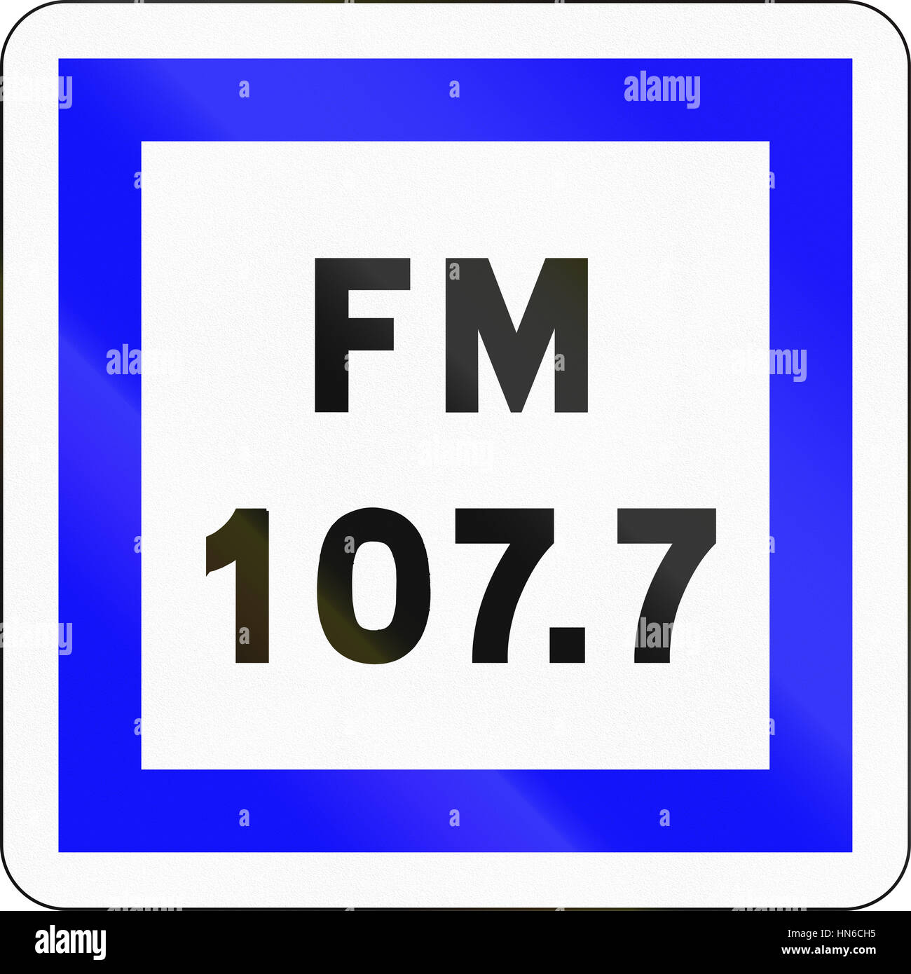Road sign used in France - Radio station for road and traffic information  Stock Photo - Alamy