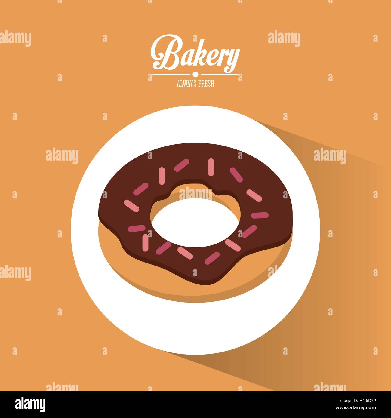 bakery fresh chocolate donut always fresh Stock Vector Image & Art - Alamy