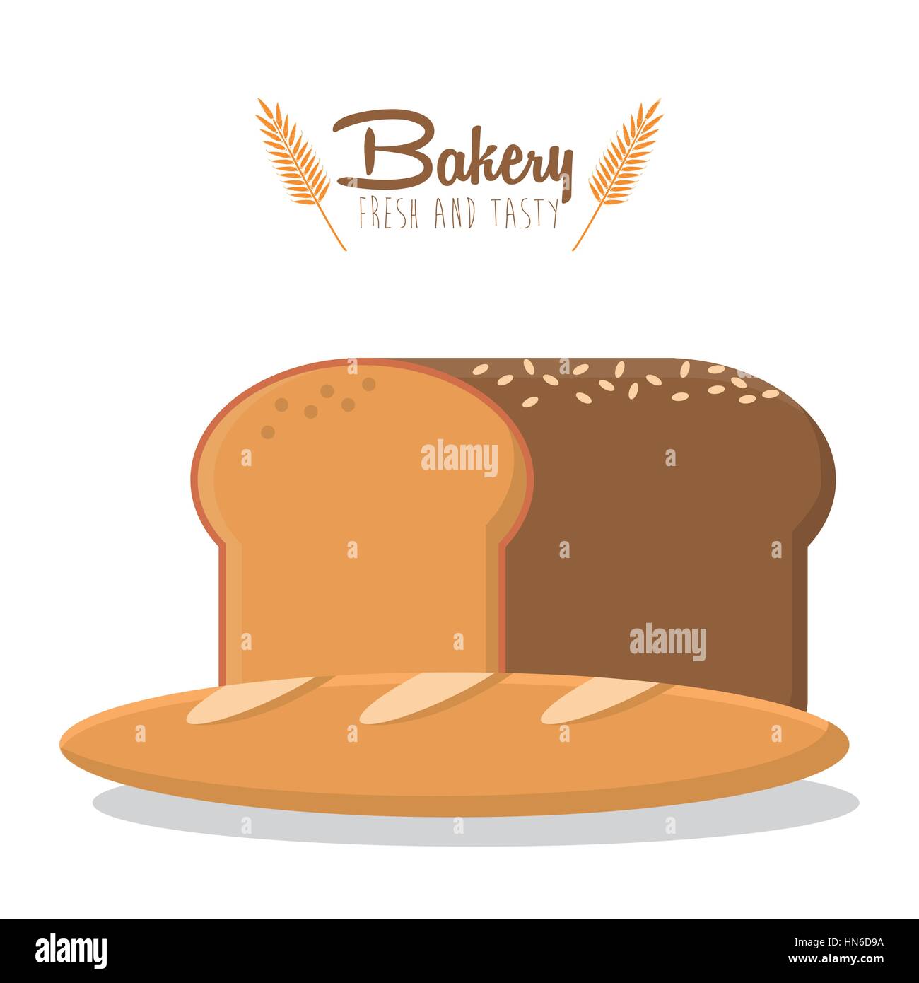 bakery whole grain bread always fresh Stock Vector Image & Art - Alamy