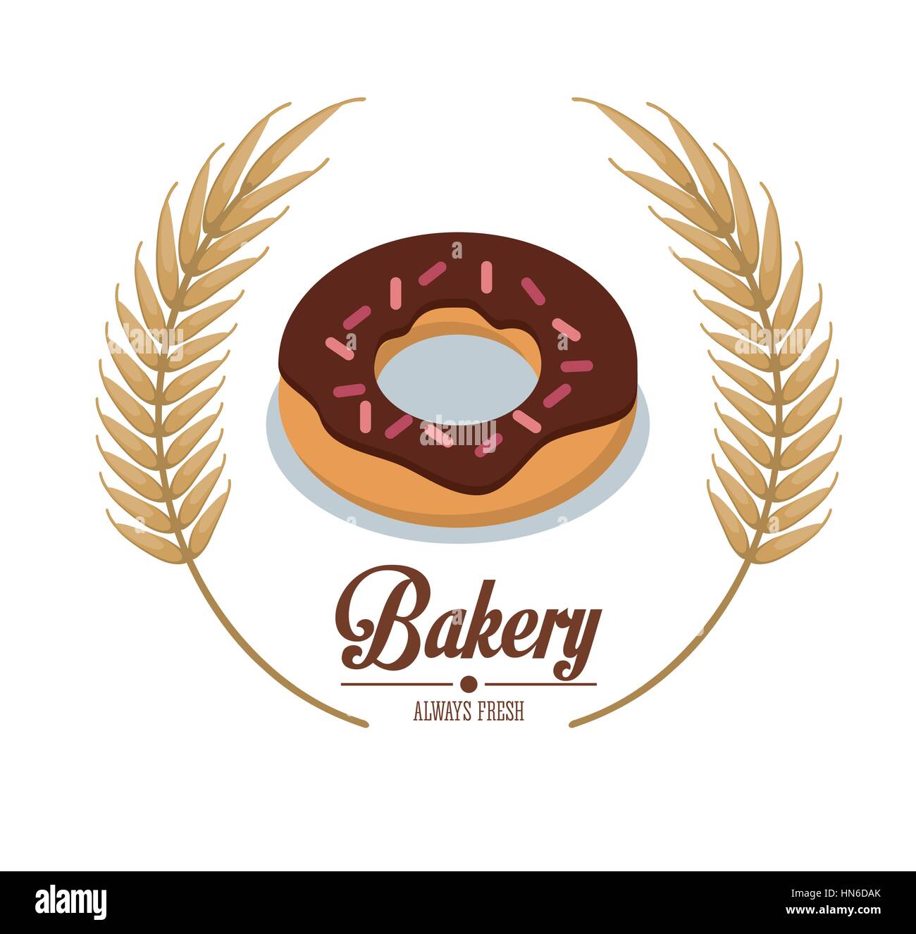 bakery chocolate donut chips premium quality label Stock Vector Image