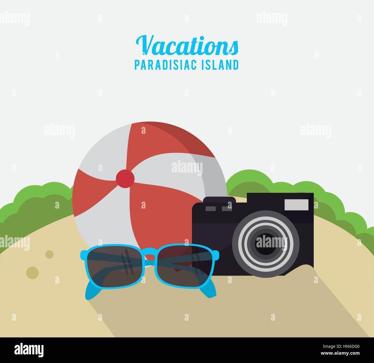 Summer paradisiac island design hi-res stock photography and images - Alamy