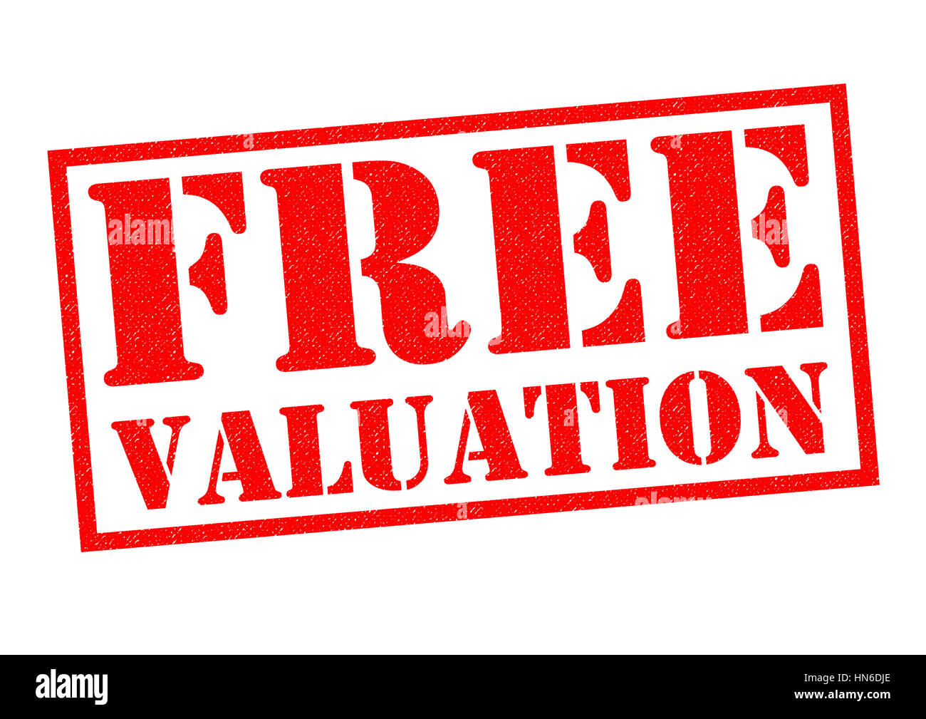 FREE VALUATION red Rubber Stamp over a white background Stock Photo Alamy