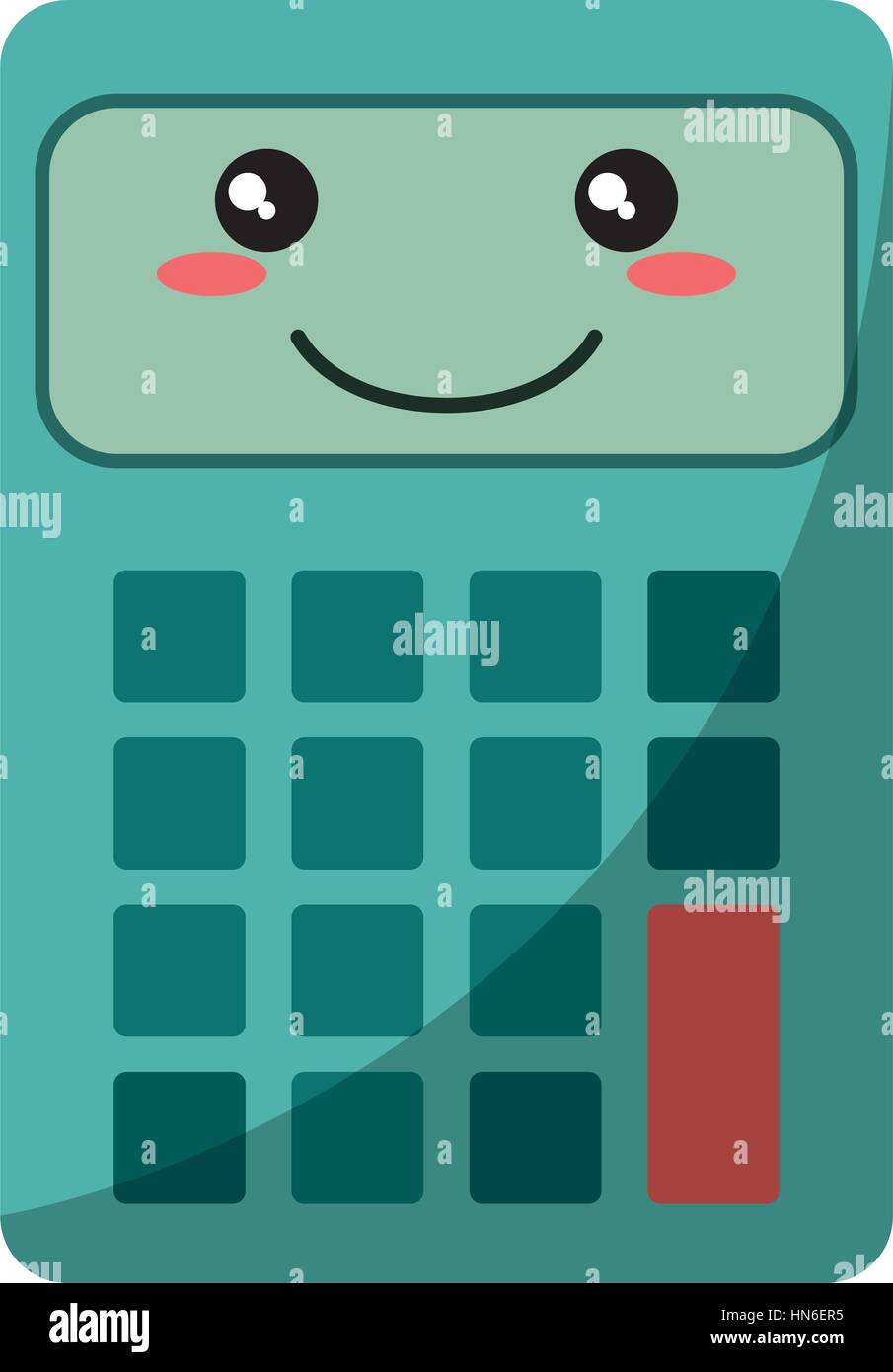 cartoon calculator mathematics accounting icon Stock Vector Image & Art