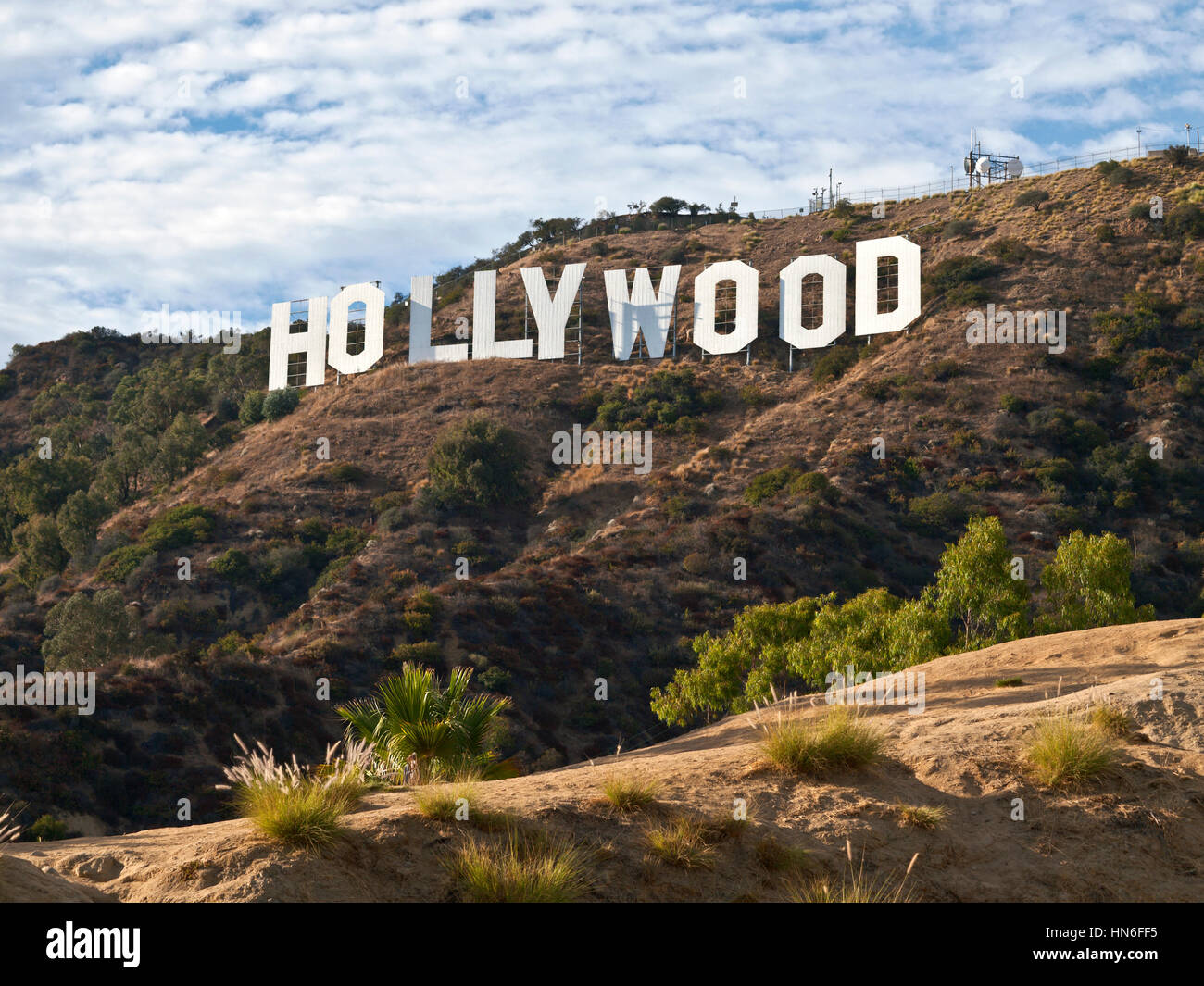 Hollywood, California, USA - September, 29th 2010:  The world famous landmark Hollywood Sign in LA's Griffith Park. Stock Photo