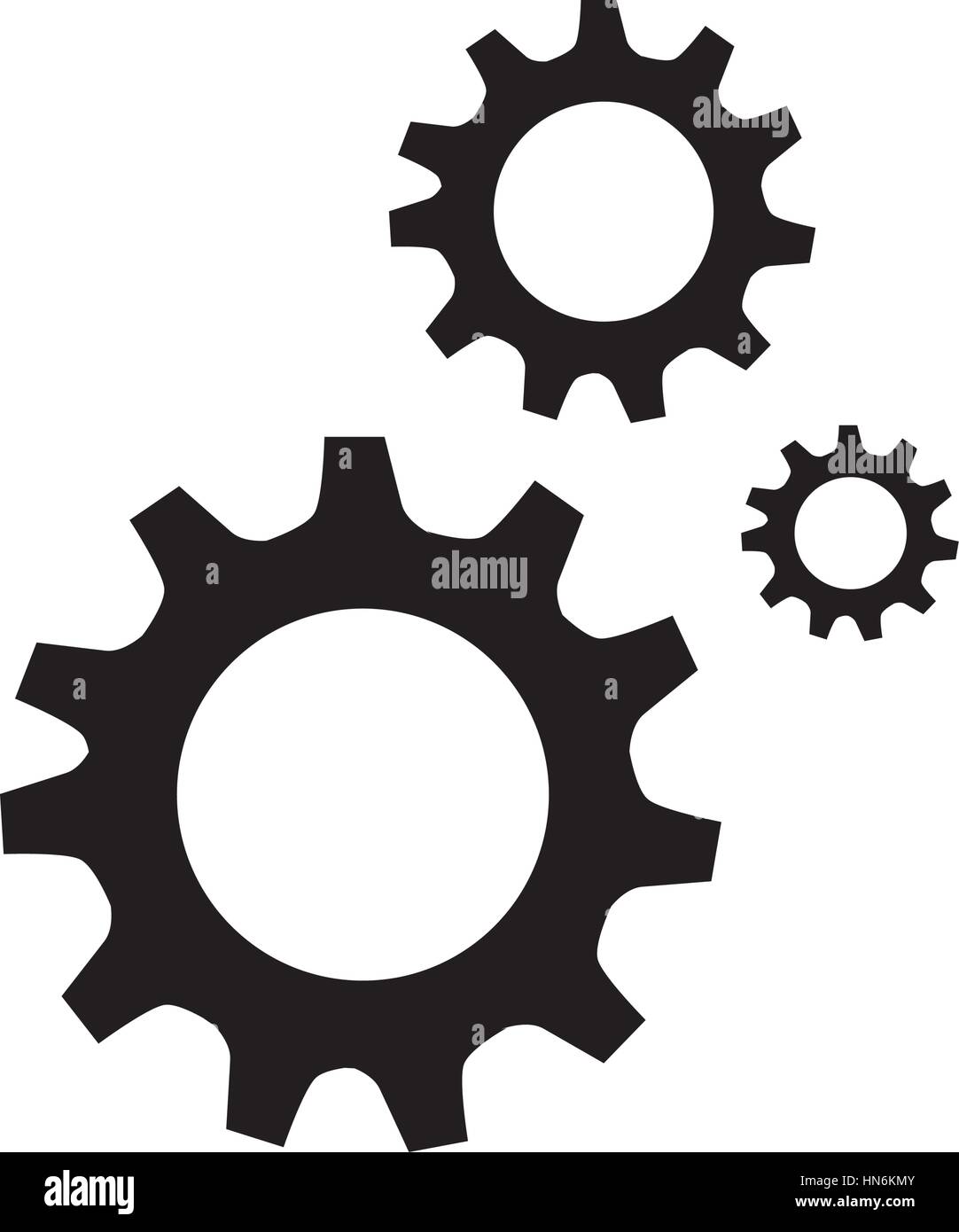 black silhouette gear wheel icon vector illustration Stock Vector Image ...