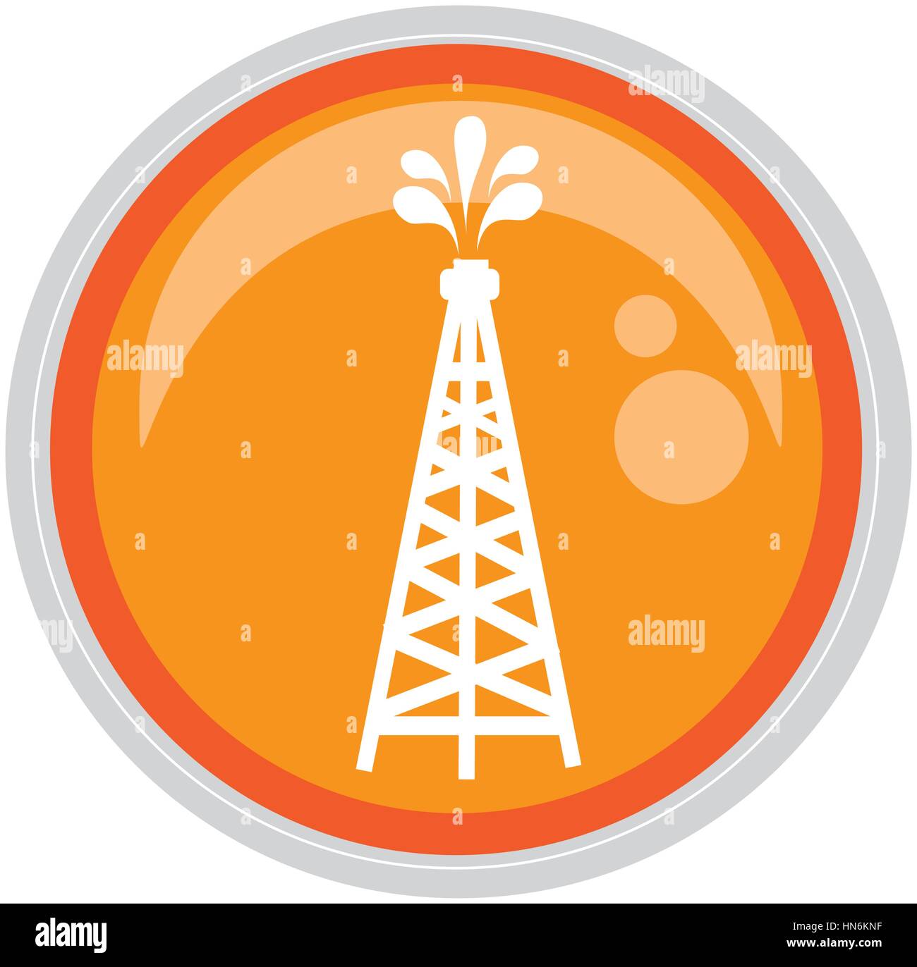circular button oil rig icon vector illustration Stock Vector Image ...
