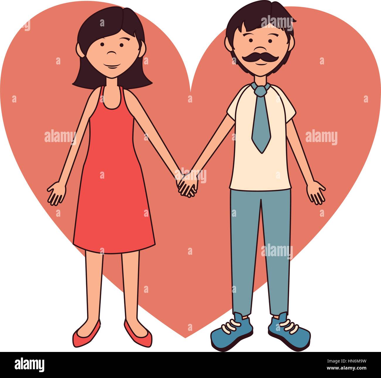 Cute couple in love vector illustration design Stock Vector Image & Art ...