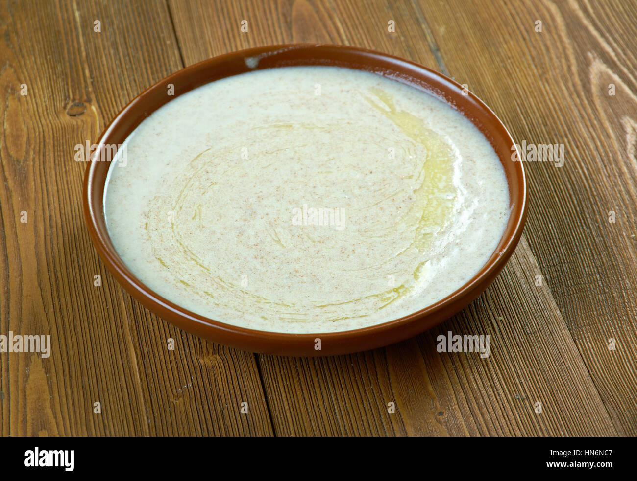 Solomacha Porridge made from rye, barley, wheat flour and butter or