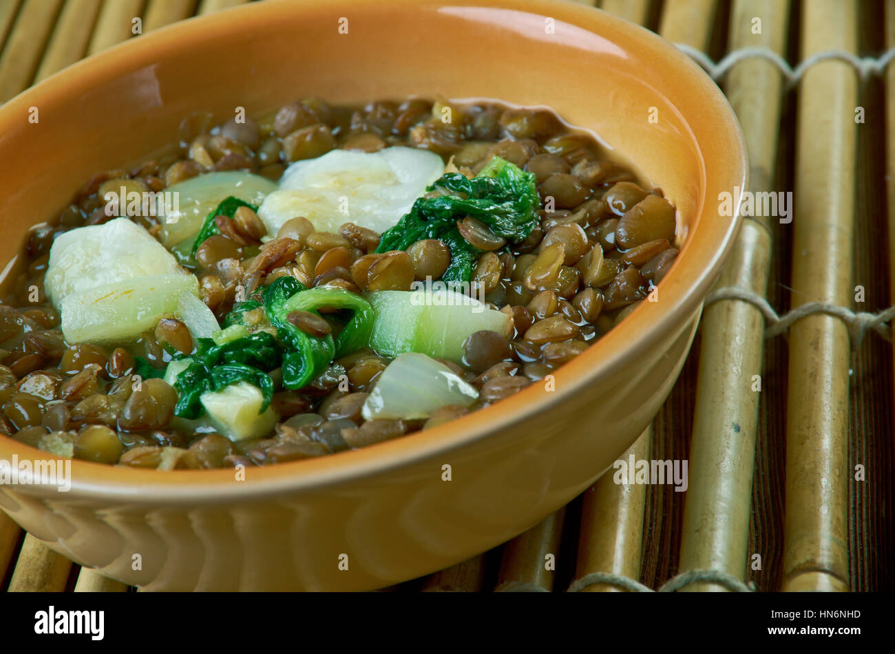 Adas Bil Hamod Lebanese Lentil Lemon Soup Stock Photo Alamy