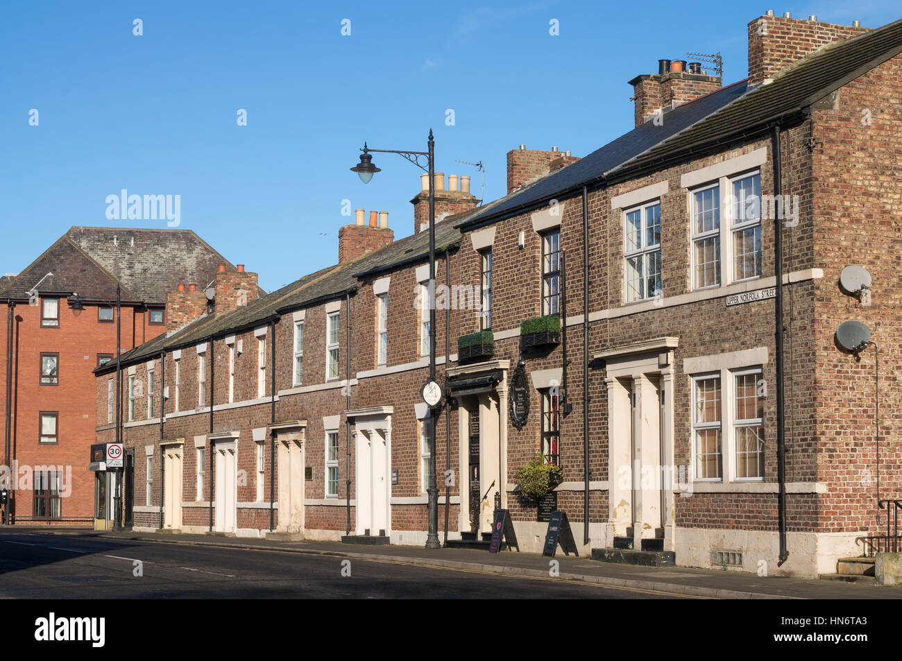 terrace of Tyneside flats, Upper Norfolk St., North Shields