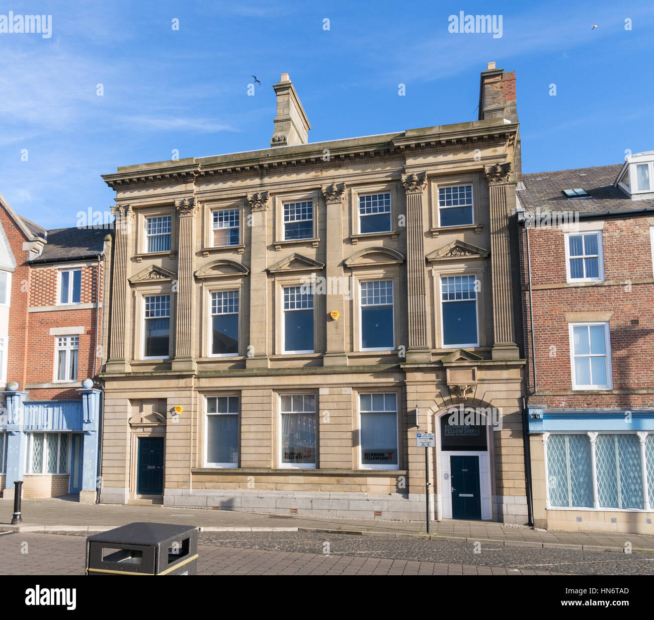 Victorian Bank building now offices, Howard Street, North Shields, England, UK Stock Photo