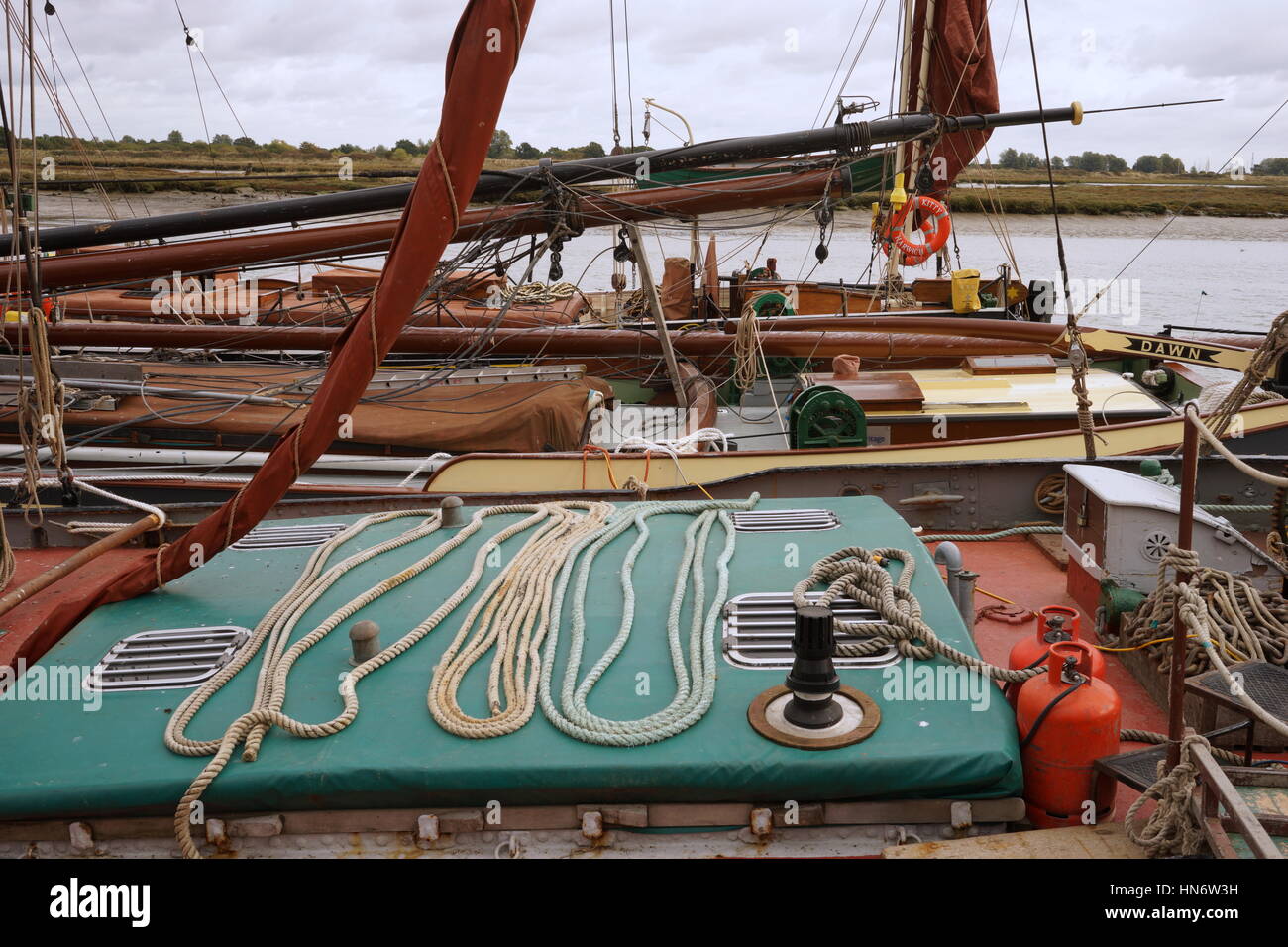 barges at Maldon Stock Photo