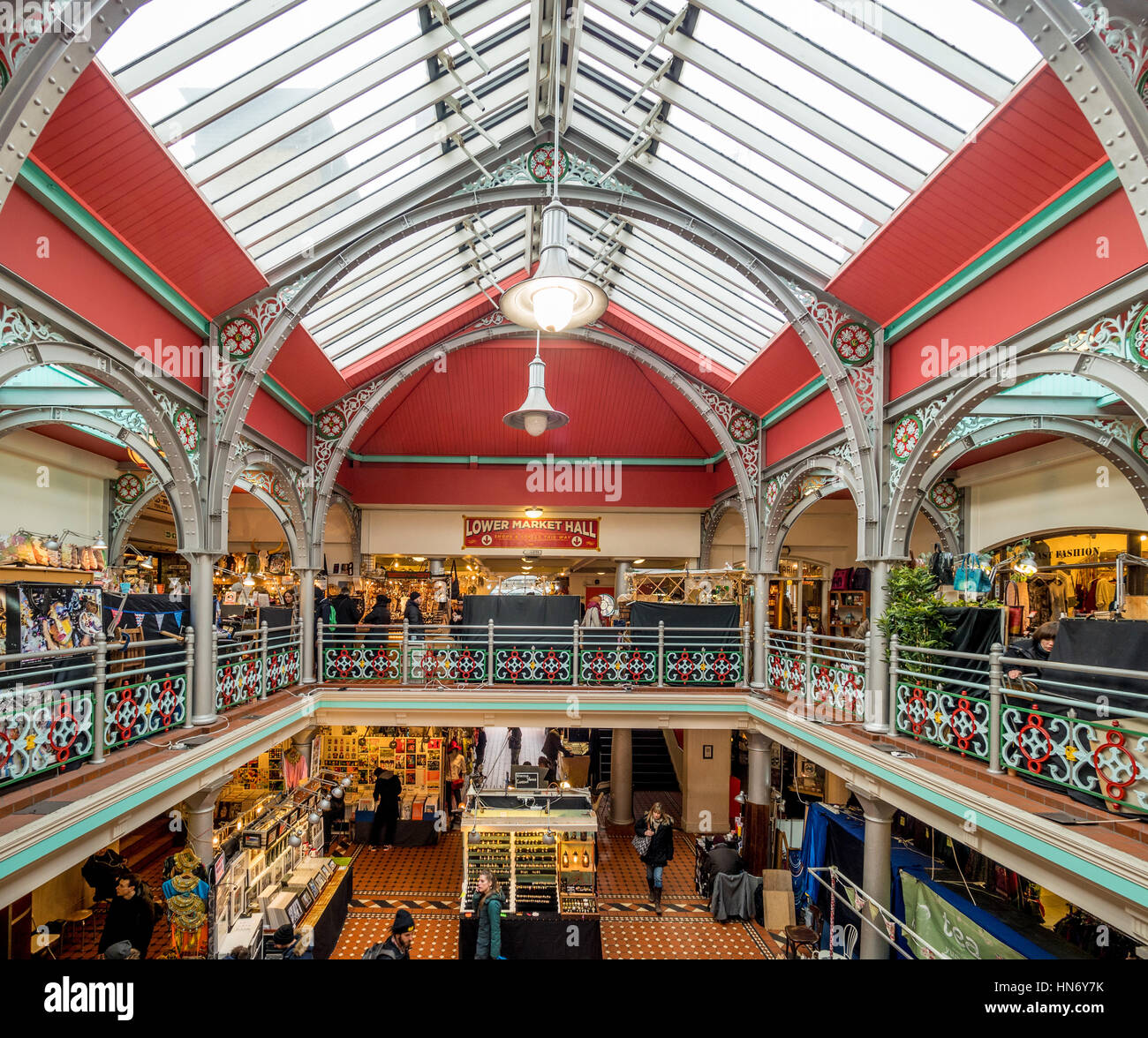 Interior of Camden Market Hall, London, UK. Stock Photo