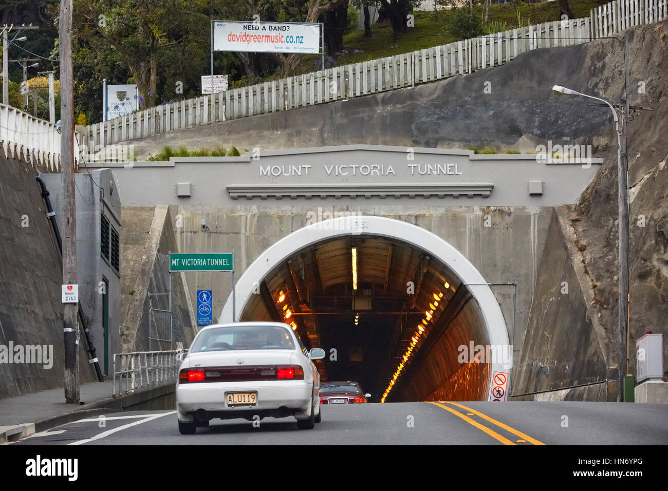 Mount Victoria Tunnel, Wellington, New Zealand Stock Photo