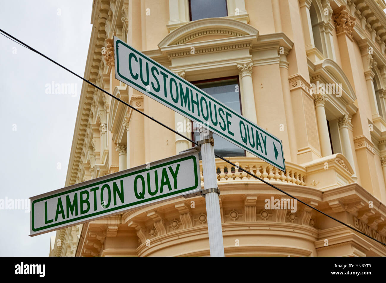 Old Bank of New Zealand, Lambton Quay, Wellington, New Zealand Stock Photo