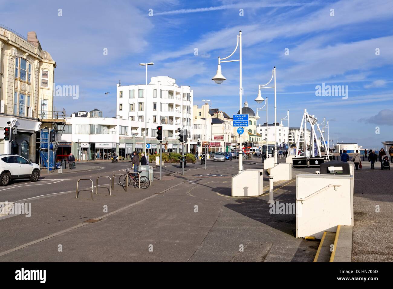 Marine Parade Worthing seafront Sussex UK Stock Photo Alamy