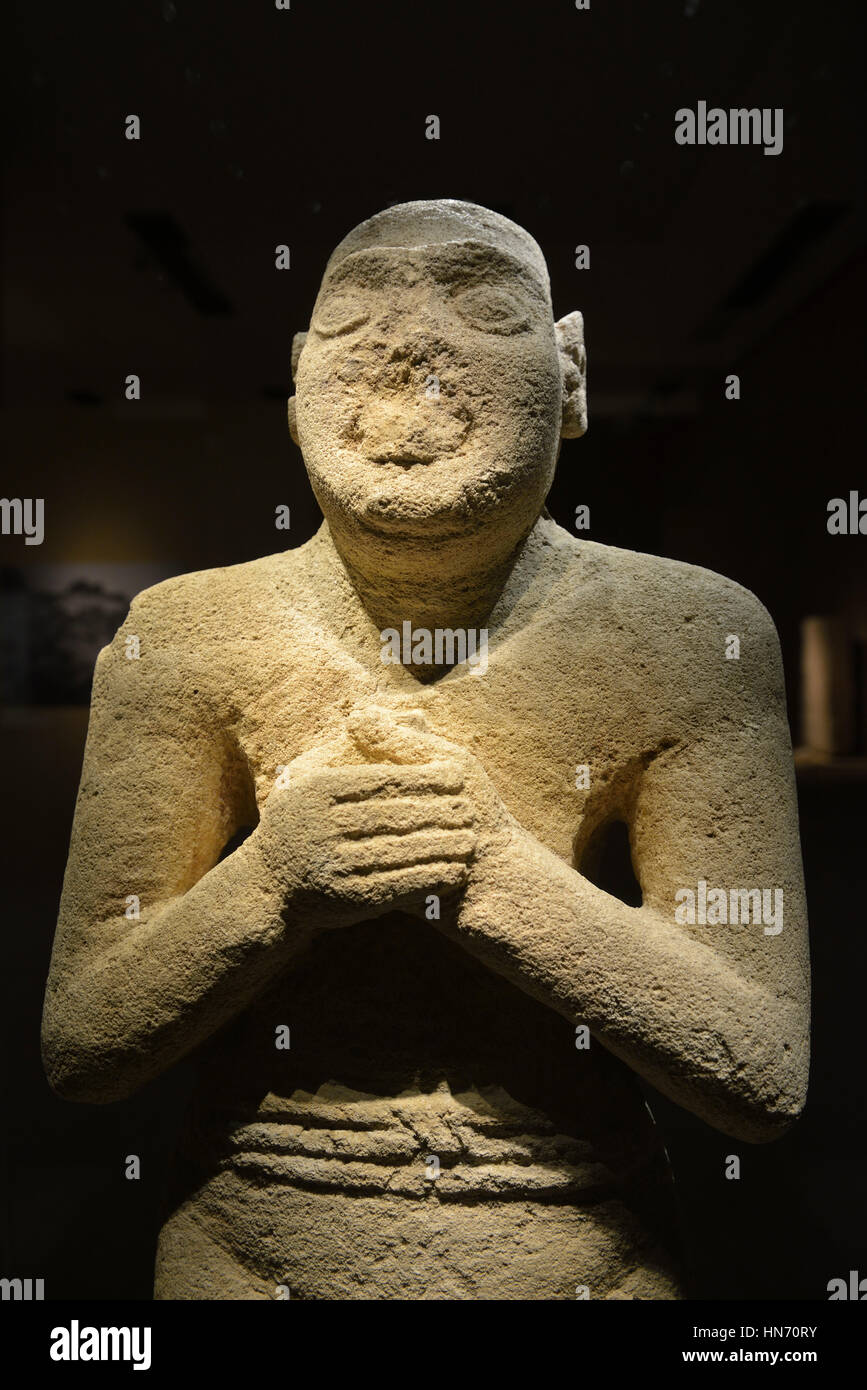 Statue Tarut. Mid-3rd millennium BCE.  Limestone. National Museum, Riyadh. Saudi Arabia. Stock Photo