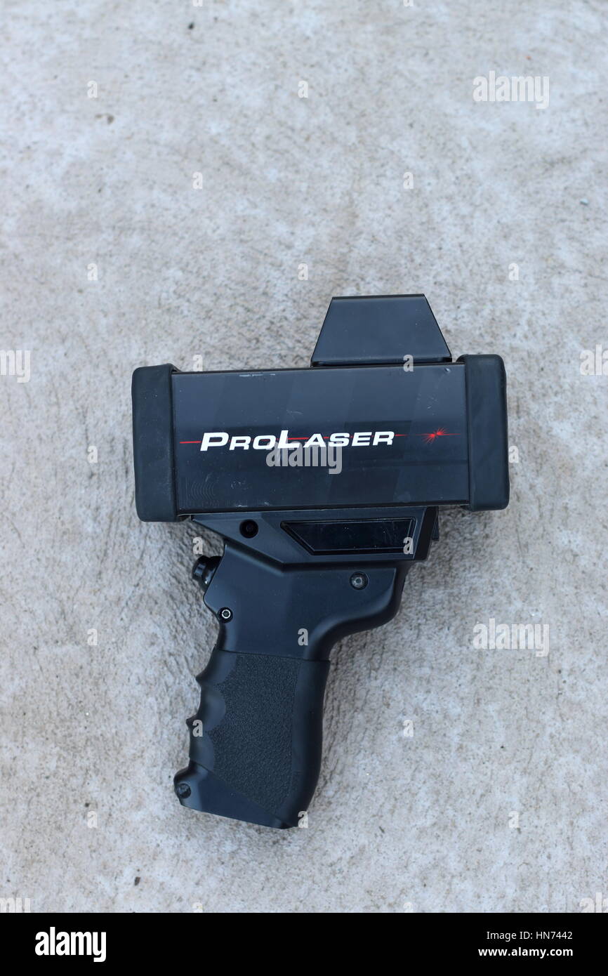 Prolaser Portable  speed measurement Stock Photo