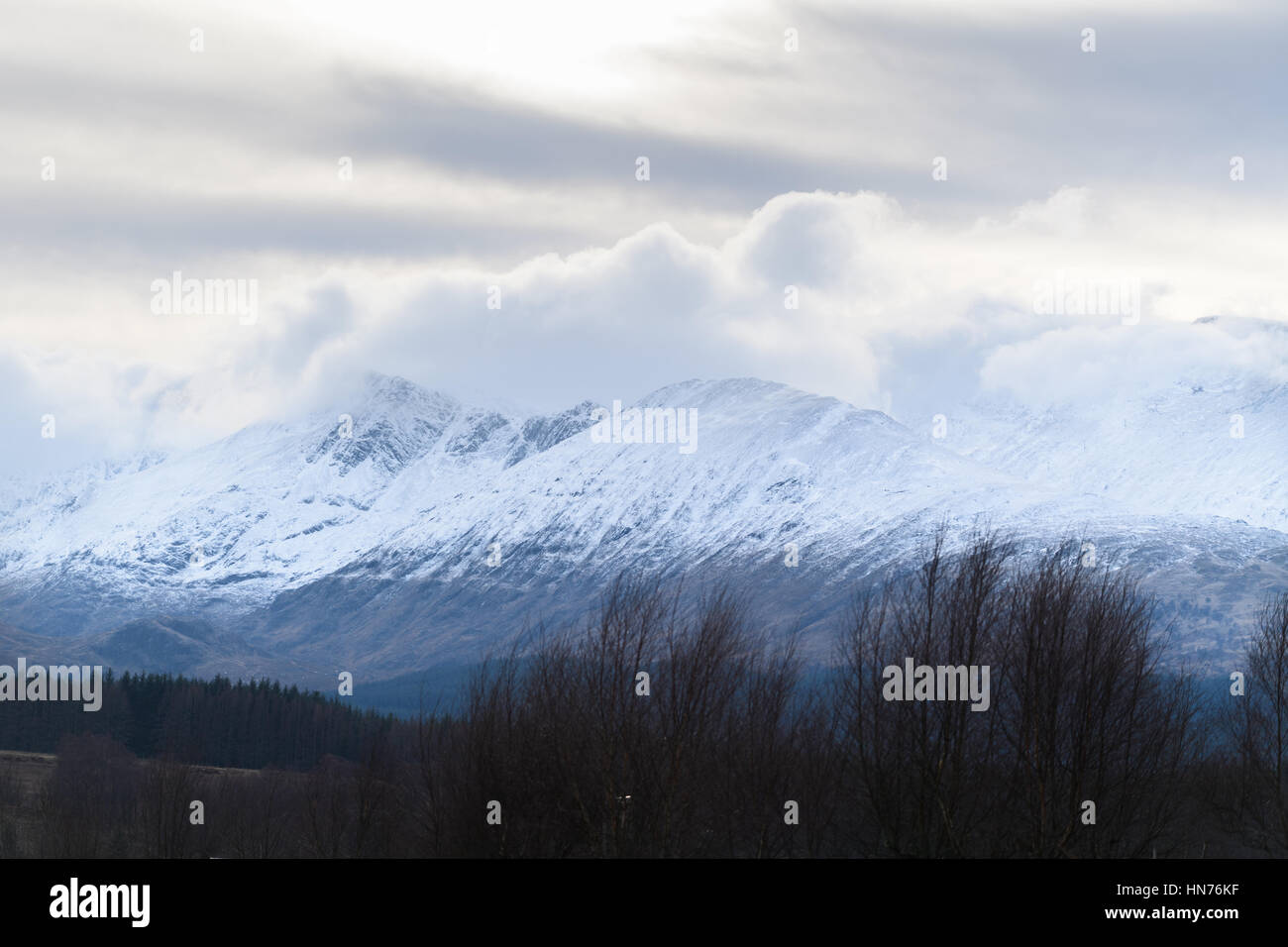 North face of Ben Nevis, the highest mountain in Britain at 1345 metres high. Stock Photo