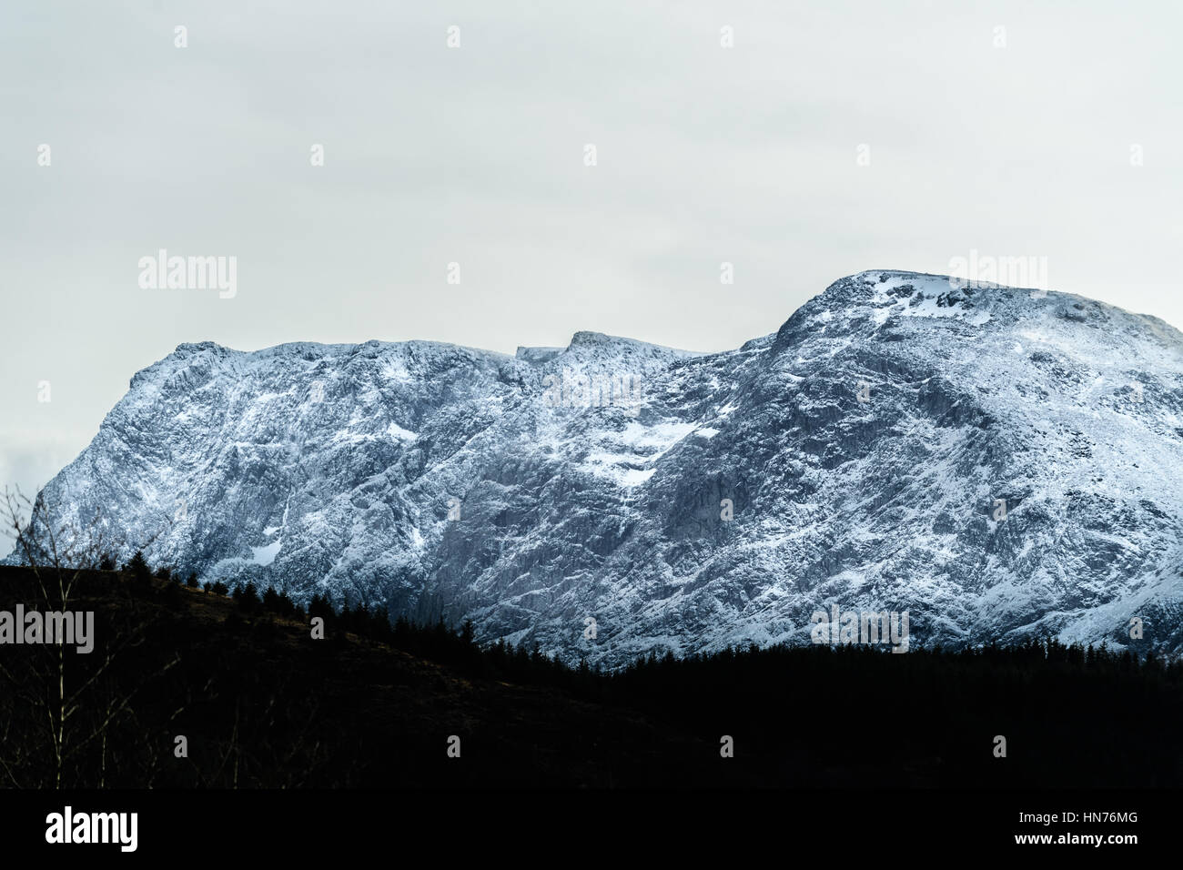 North face of Ben Nevis, the highest mountain in Britain at 1345 metres high. Stock Photo