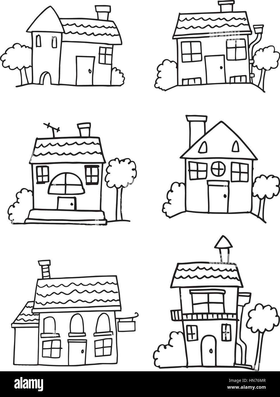 Household Home Objects Collection Hand Drawing Stock Vector (Royalty Free)  131075837, Shutterstock