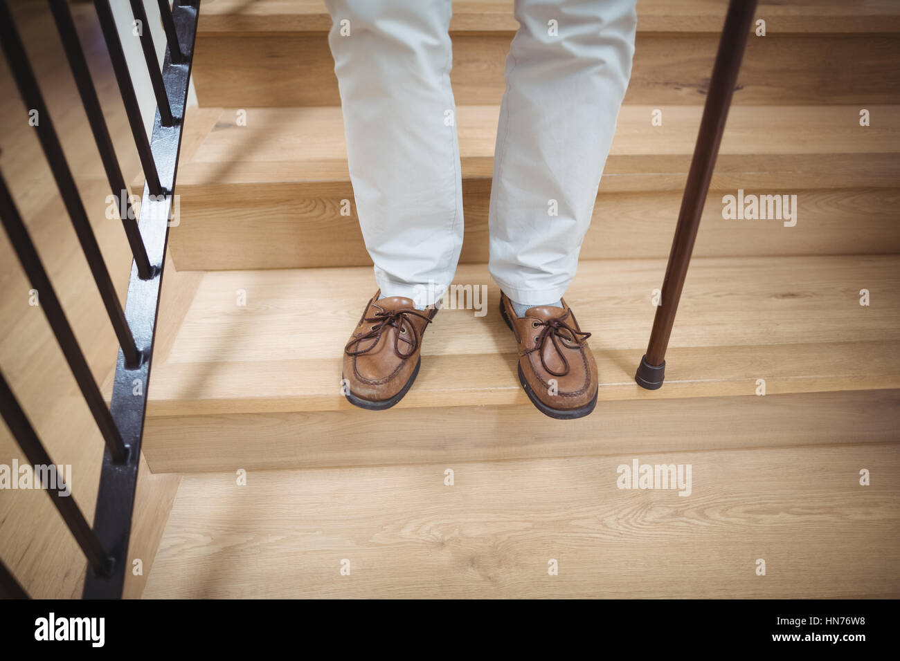 Walking stick steps stairs High Resolution Stock Photography and Images