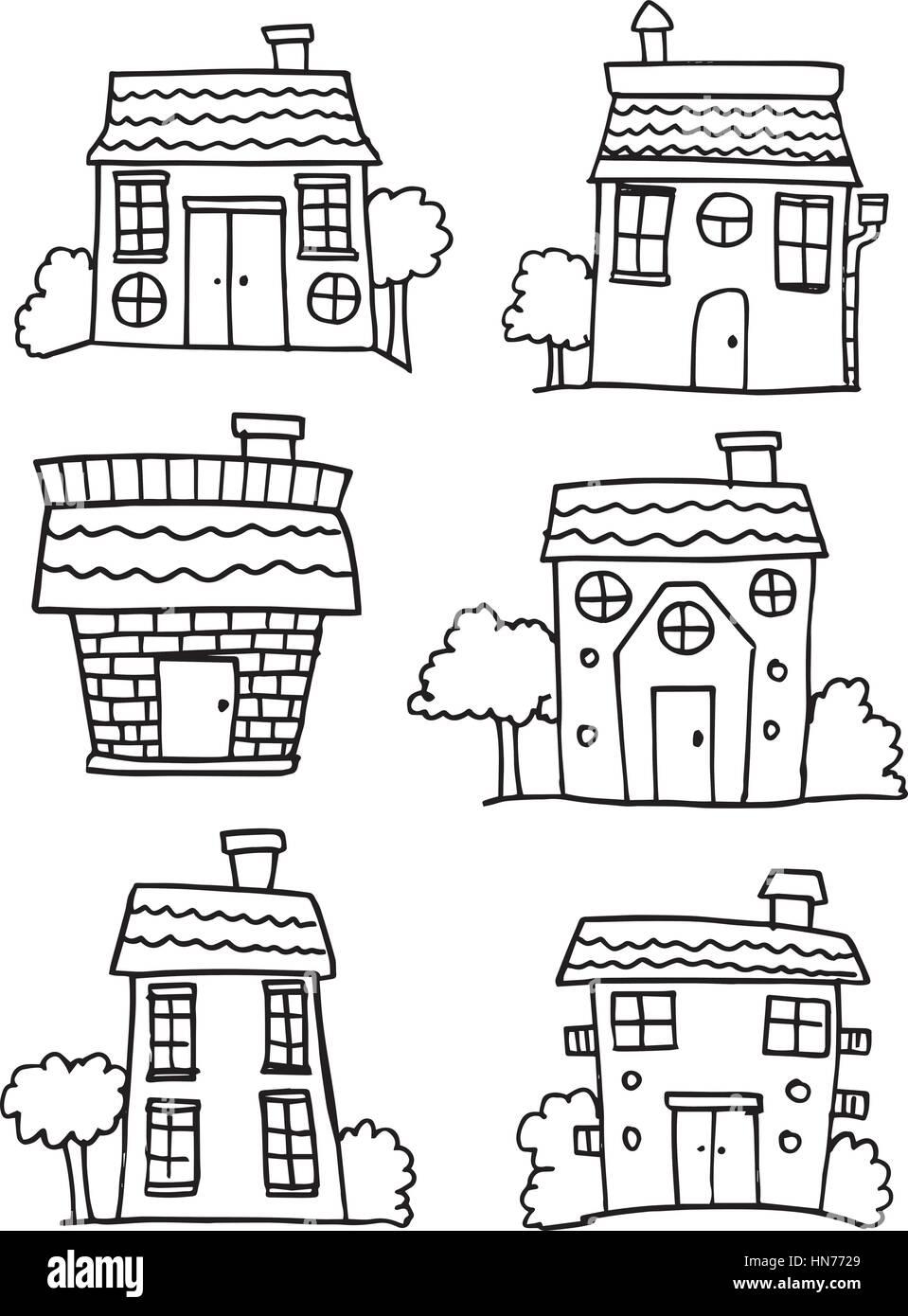 Vector art of house style set Stock Vector Image & Art - Alamy