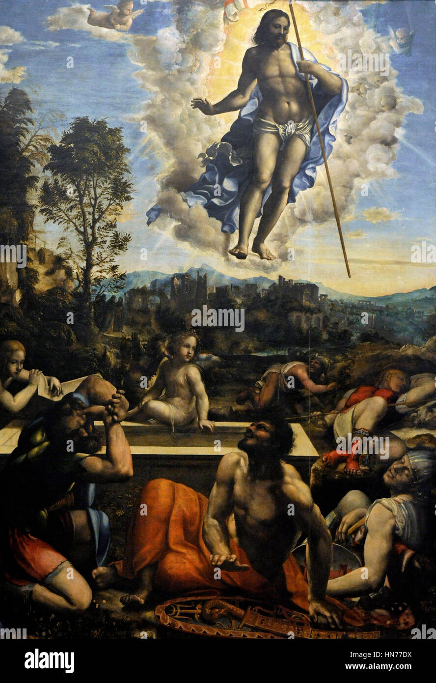 Il Sodoma (1477-1549). Italian painter. Resurrection of Jesus, 1534. Museum of Capodimonte. Naples. Italy.