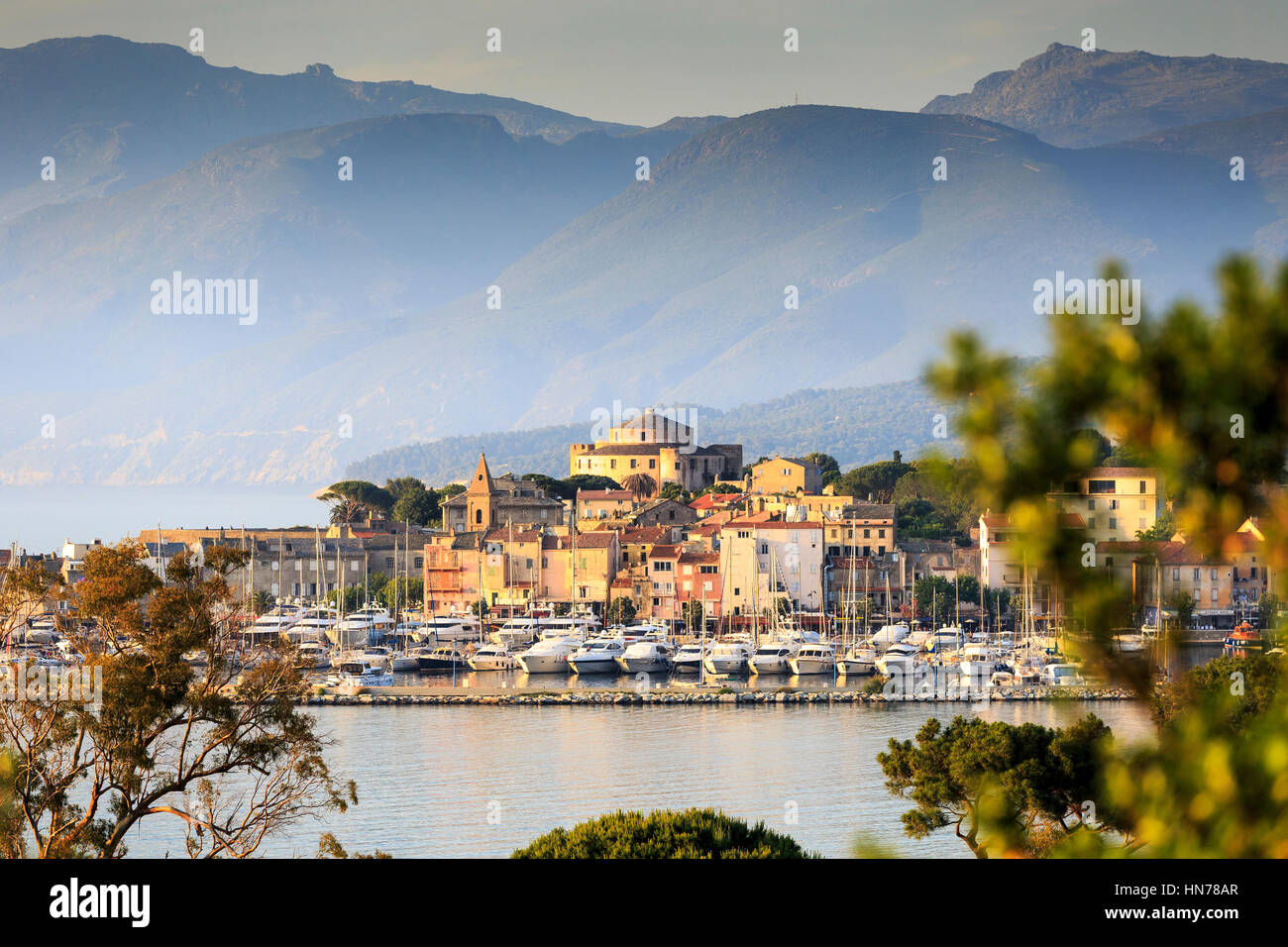 View of St Florent, Corsica, France Stock Photo
